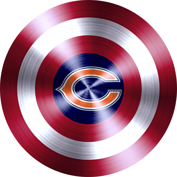 Captain American Shield With Chicago Bears Logo iron on paper